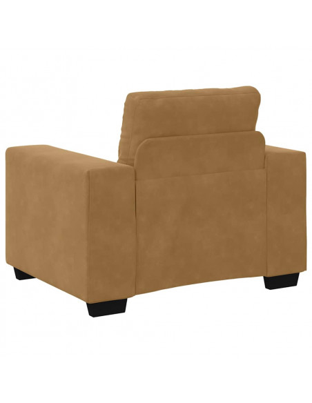 Divano Sedia Marrone 59 cm Velluto