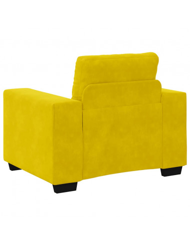 Divano Sedia Giallo 59 cm Velluto