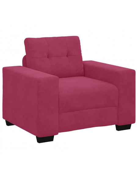 Divano Sedia Rosso Vino 59 cm Velluto
