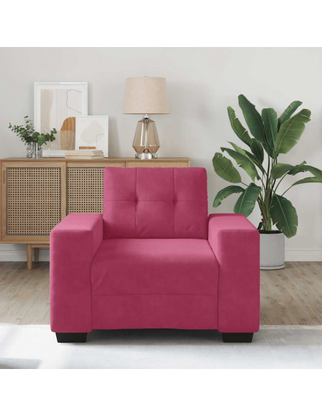 Divano Sedia Rosso Vino 59 cm Velluto