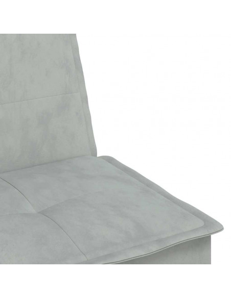 Divano Letto a L Grigio Chiaro 255x140x70 cm in Velluto