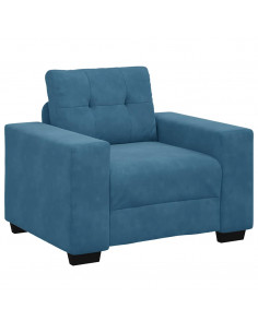 Divano Sedia Blu 59 cm Velluto