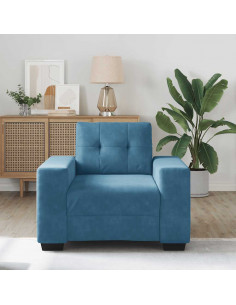 Divano Sedia Blu 59 cm Velluto 2