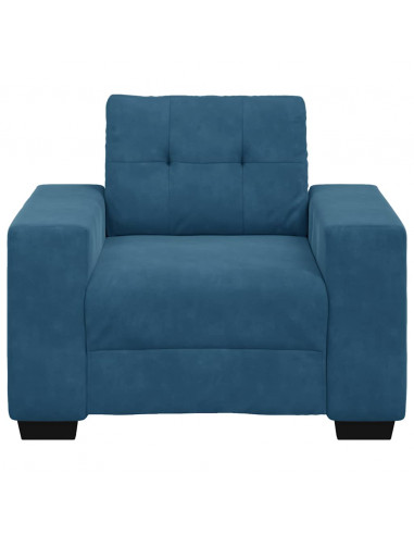 Divano Sedia Blu 59 cm Velluto