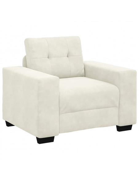 Divano Sedia Crema 59 cm Velluto