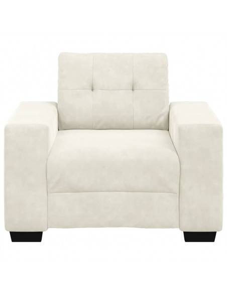 Divano Sedia Crema 59 cm Velluto