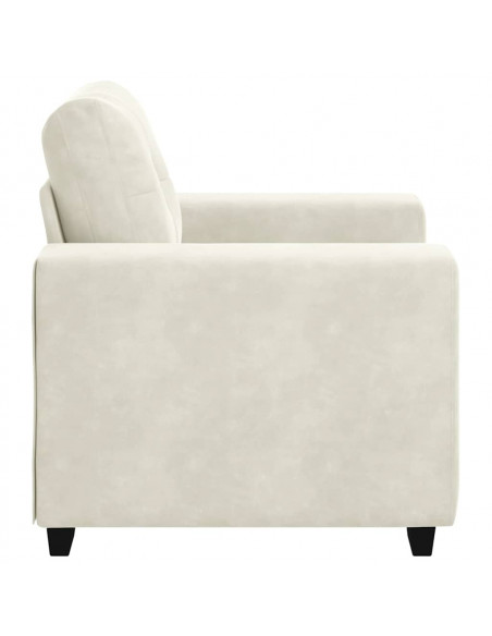 Divano Sedia Crema 59 cm Velluto