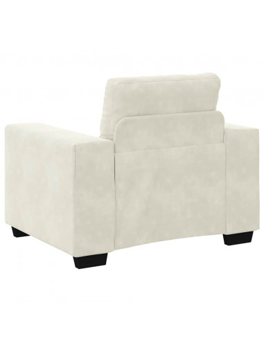 Divano Sedia Crema 100x78x80 cm Velluto