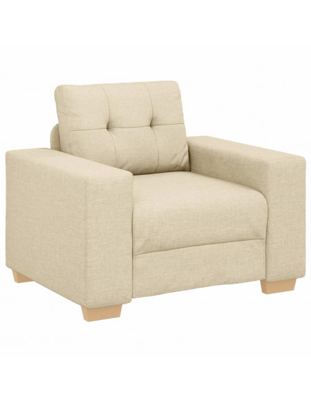 Divano Sedia Crema 59 cm in Tessuto