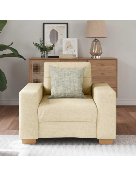 Divano Sedia Crema 59 cm in Tessuto