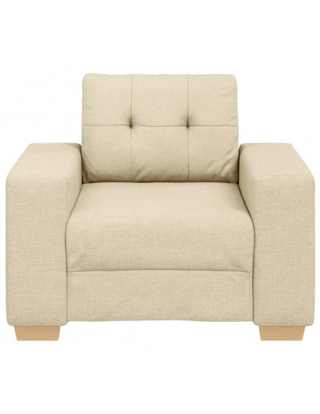 Divano Sedia Crema 59 cm in Tessuto