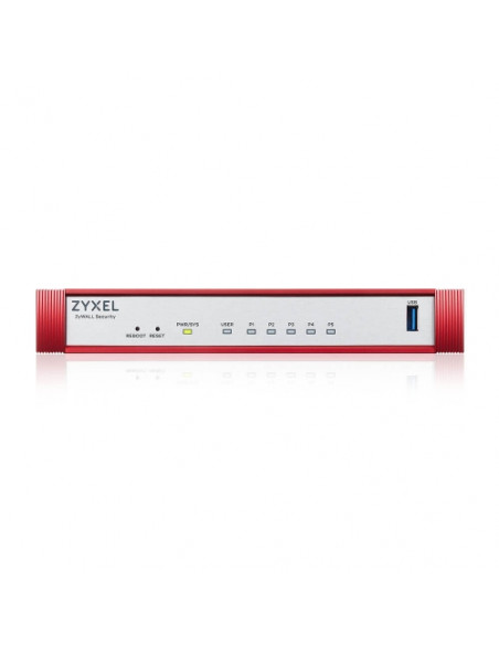 FIREWALL ZYXEL USGFLEX SECURITY GATEWAY 50H WAN/LAN 5xGbE VPN: 20 IPSEC, 15 SSL Include Entry Defense Pack, cons x 10 utent