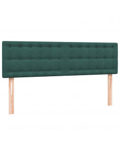 Giroletto a Molle con Materasso Verde Scuro 160x220 cm Velluto