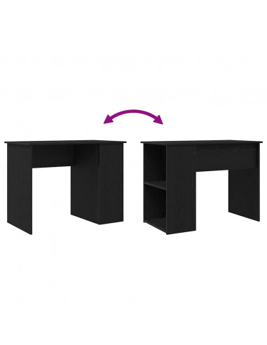 Scrivania Rovere Nero 100x55x75 cm in Legno Multistrato