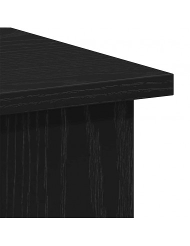 Scrivania Rovere Nero 100x55x75 cm in Legno Multistrato