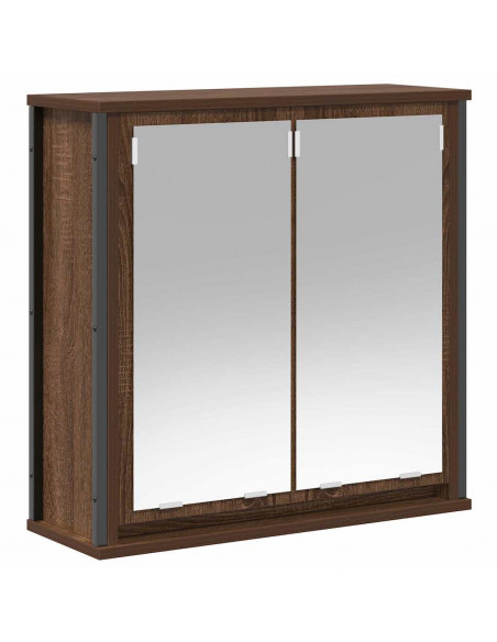 Set Mobili da Bagno 2 pz Rovere Marrone in Legno Multistrato