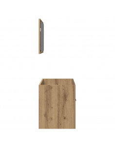 Set Mobili da Bagno 2 pz Rovere Artigianale Legno Multistrato