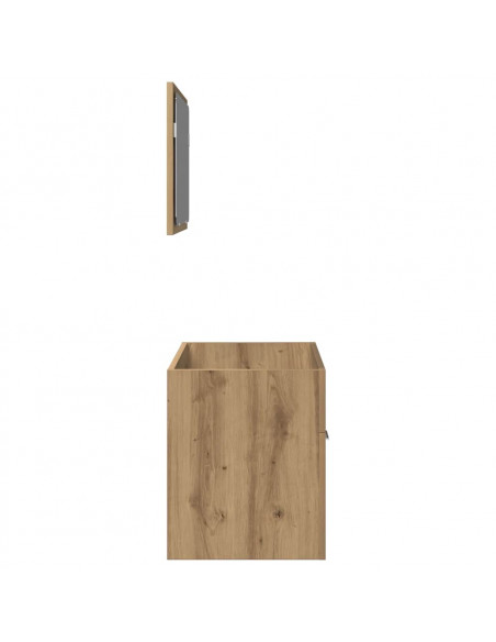 Set Mobili da Bagno 2 pz Rovere Artigianale Legno Multistrato