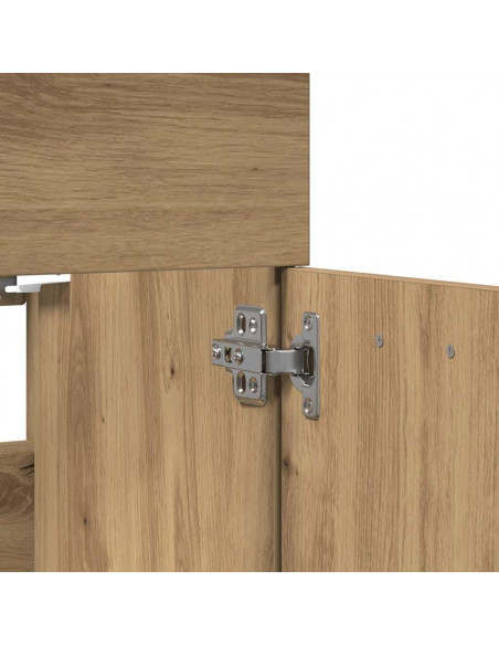 Set Mobili da Bagno 2 pz Rovere Artigianale Legno Multistrato