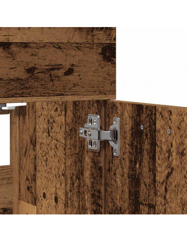 Set Mobili da Bagno 2 pz Legno Antico in Legno Multistrato
