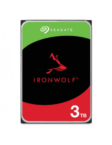 HD SEAGATE IRON WOLF SATA3 3TB 3.5" 5400 RPM  256mb cache 24x7 - NAS HDD - ST3000VN006 - Gar. 3 anni