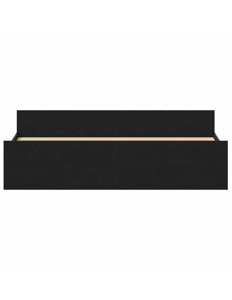 Giroletto senza Materasso Rovere Nero 200x200 cm Truciolato