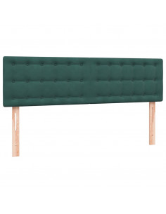 Giroletto a Molle con Materasso Verde Scuro 160x220 cm Velluto
