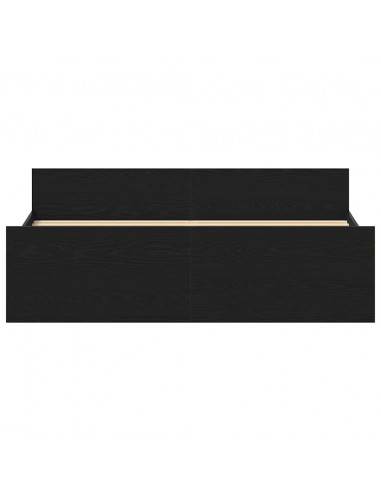 Giroletto senza Materasso Rovere Nero 160x200 cm Truciolato