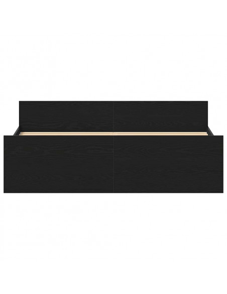Giroletto senza Materasso Rovere Nero 160x200 cm Truciolato