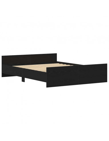 Giroletto senza Materasso Rovere Nero 150x200 cm Truciolato