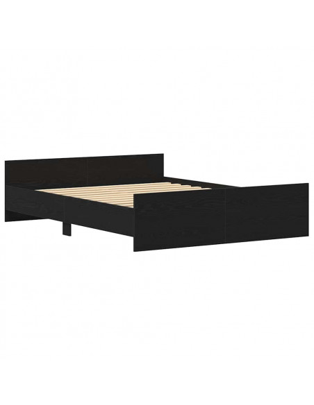 Giroletto senza Materasso Rovere Nero 150x200 cm Truciolato