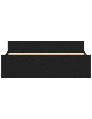 Giroletto senza Materasso Rovere Nero 150x200 cm Truciolato