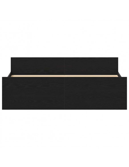 Giroletto senza Materasso Rovere Nero 150x200 cm Truciolato