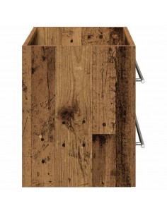 Mobile Lavabo Bagno Legno Antico 80x38,5x48cm Legno Multistrato
