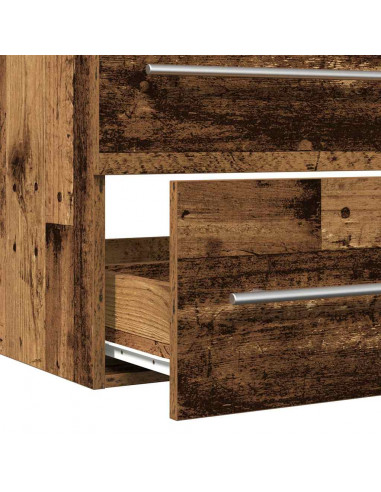 Mobile Lavabo Bagno Legno Antico 80x38,5x48cm Legno Multistrato