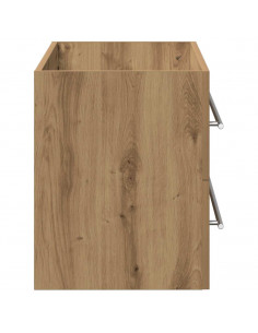 Mobile Lavabo Bagno Artigianale 80x38,5x48 cm Legno Multistrato