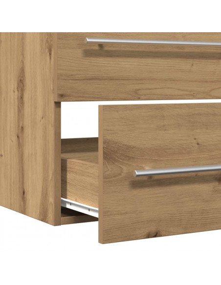 Mobile Lavabo Bagno Artigianale 80x38,5x48 cm Legno Multistrato