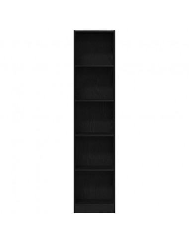 Libreria Rovere Nero 40x24x176 cm in Legno Multistrato