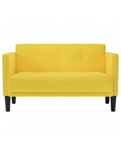 Divano Divanetto Giallo 111 cm in Tessuto 2