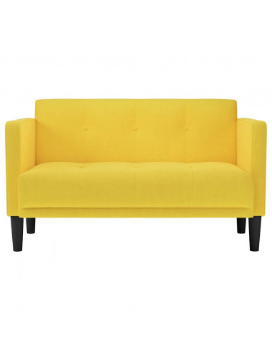 Divano Divanetto Giallo 111 cm in Tessuto