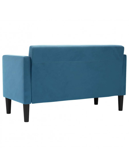 Divano Divanetto Blu 111 cm in Velluto