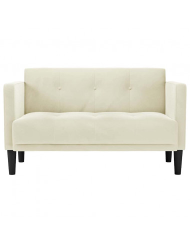 Divano Divanetto Crema 111 cm in Velluto