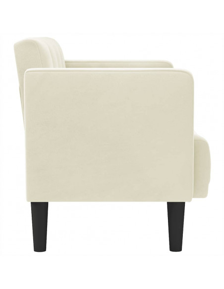 Divano Divanetto Crema 111 cm in Velluto