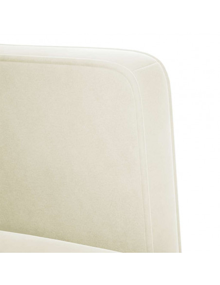 Divano Divanetto Crema 111 cm in Velluto