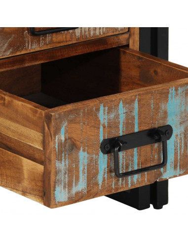 Comodino 40x40x59 cm in Legno Massello di Recupero