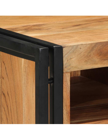 Comodino 40x40x59 cm in Legno Massello di Acacia