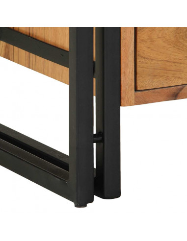 Comodino 40x40x59 cm in Legno Massello di Acacia