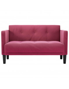 Divano Divanetto Rosso Vino 111 cm in Velluto 2