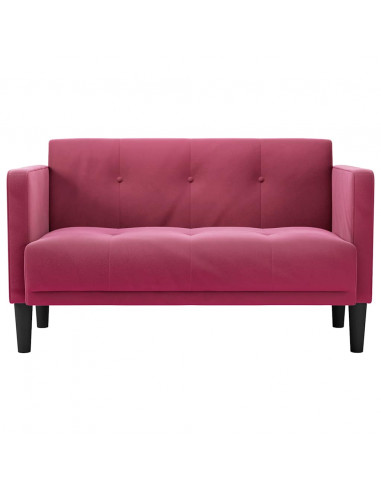 Divano Divanetto Rosso Vino 111 cm in Velluto