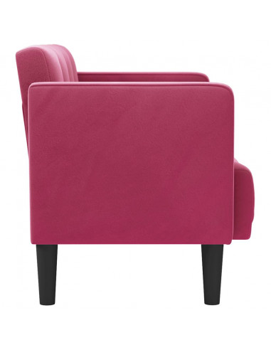 Divano Divanetto Rosso Vino 111 cm in Velluto
